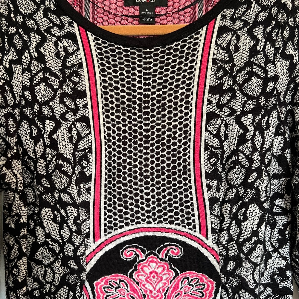 Style & Co Peplum Long-Sleeve Tunic - Picture 4 of 8